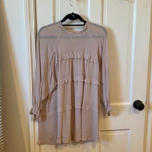 reformation ruffle tiered mini dress size 0